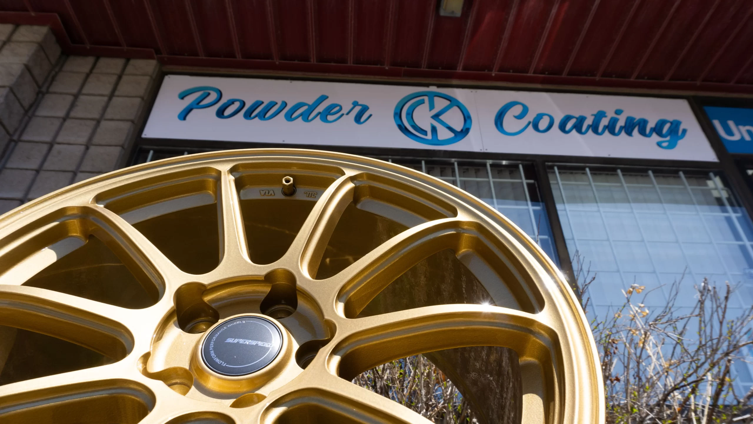 metallic gold powder coating wheels